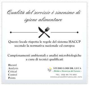 immagine: Vetrofania HACCP